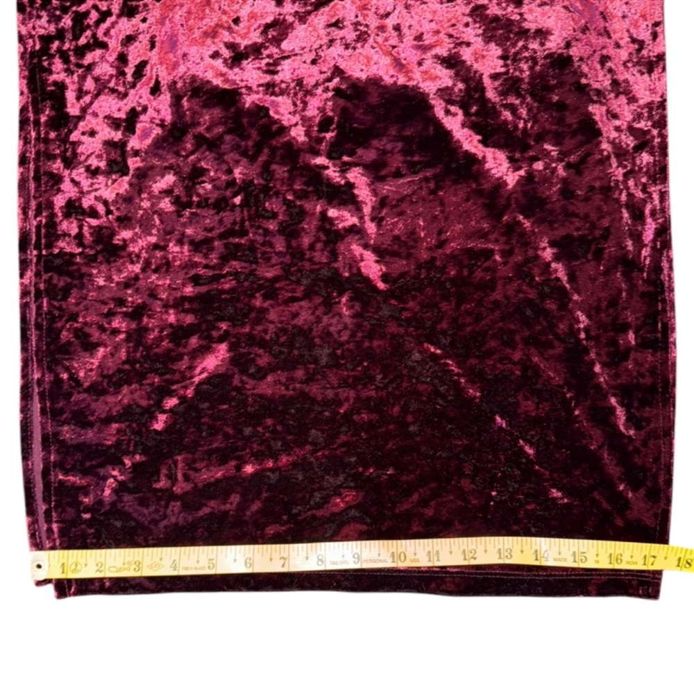 Velvet Burgundy Side-Slit Tank Dress - Picture 6 of 8